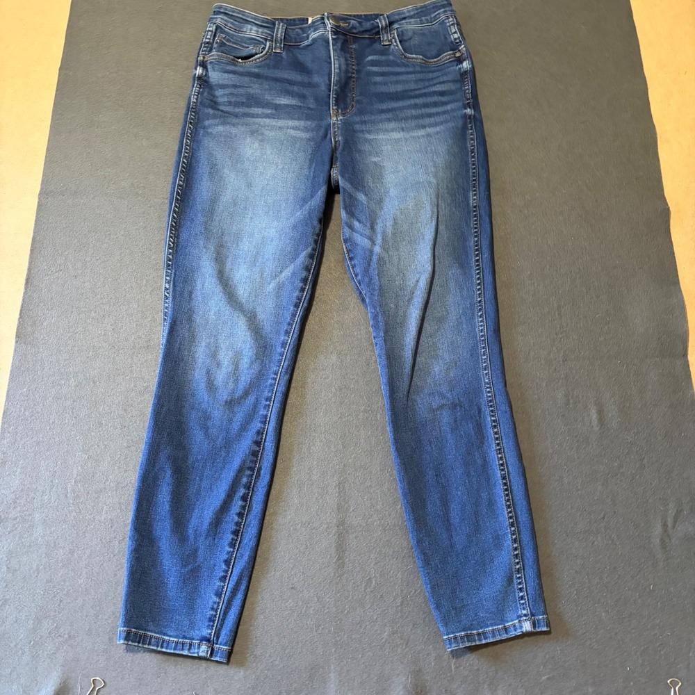 KUT from the Kloth Jeans Womens 10 Blue Straight Leg Fall Core Coastal Cotton